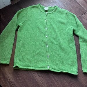 L.L. Bean Green Women's Cardigan - 100% cotton